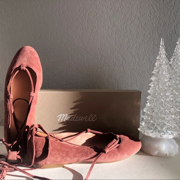 Madewell Shoes - Madewell Lace-Up Flats in Suede